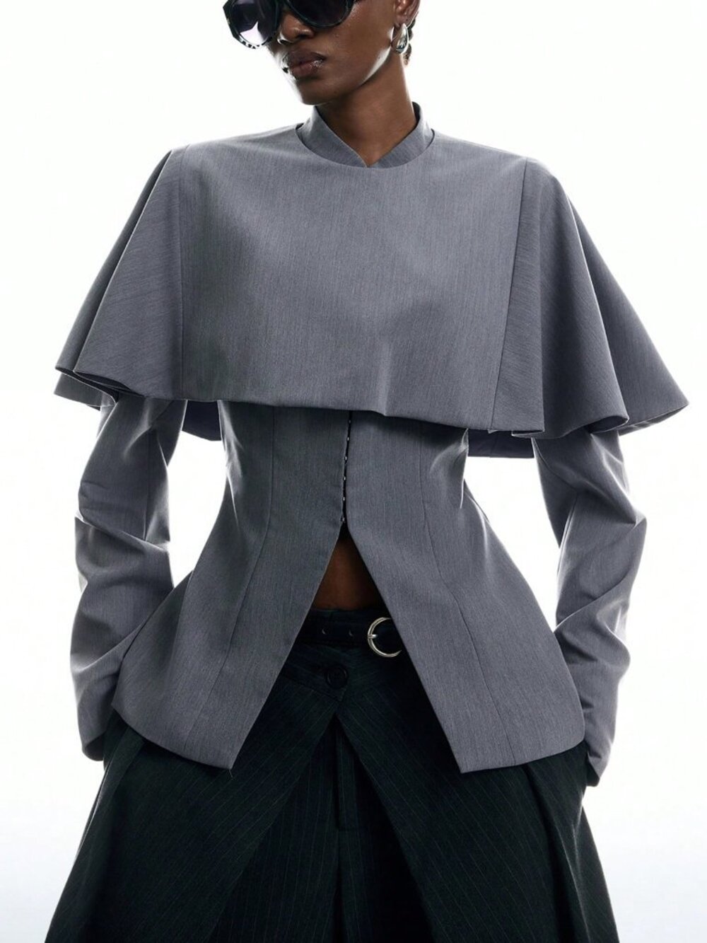 Grey Casual Women's Blazer - Picture 3 of 8